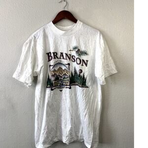 Vintage Test Print Shirt H.L. Miller Branson Mountains Graphic One Of A Kind Tee